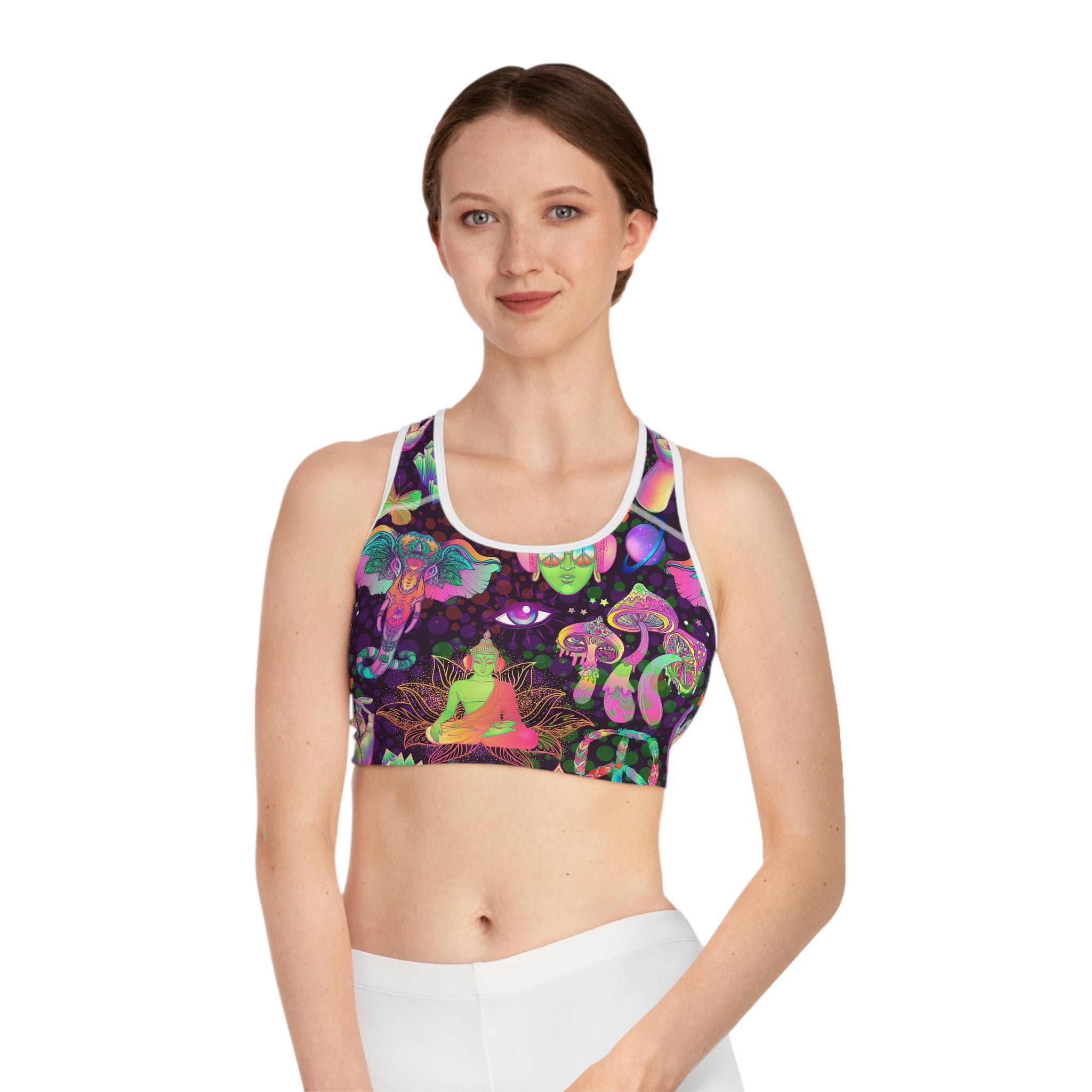 Groovy Psychedelic Sports Bra